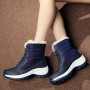 Women's Boots Winter Warm Waterproof Fur Lined Snow Boots Lace Up Ankle Heels High Top Thermal Cotton Shoes for Women