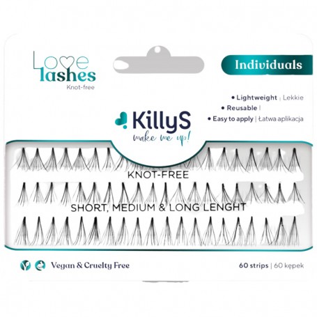 Make Me Up! Love Lashes kępki rzęs 11mm Zdwojona Objętość 6