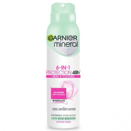 Mineral 6-in-1 Protection Cotton Fresh antyperspirant spray 150m