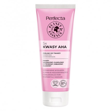 Planet Essence kwasowa dermabrazja peeling do twarzy 5x Kwasy AH