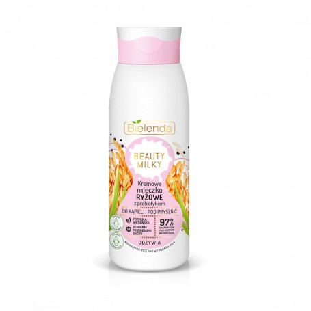 Beauty Milky kremowe mleczko ryżowe z prebiotykiem do kąpieli 