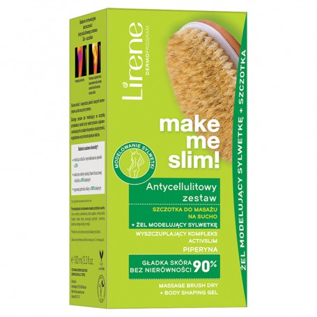Make Me Slim! antycellulitowy zestaw szczotka do masażu na such