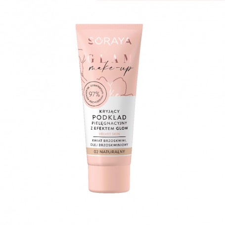 Glam Make-Up kryjący podkład pielęgnacyjny z efektem glow 02 