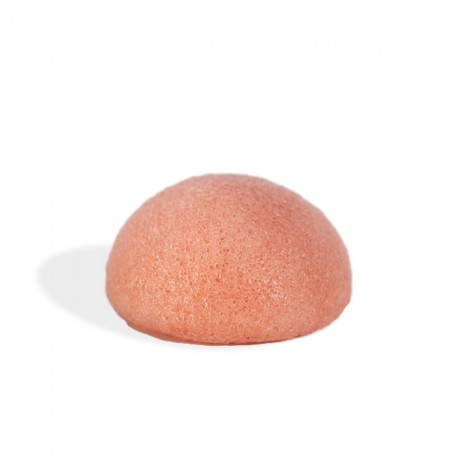 Konjac Sponge naturalna gąbka do mycia twarzy z różową glink