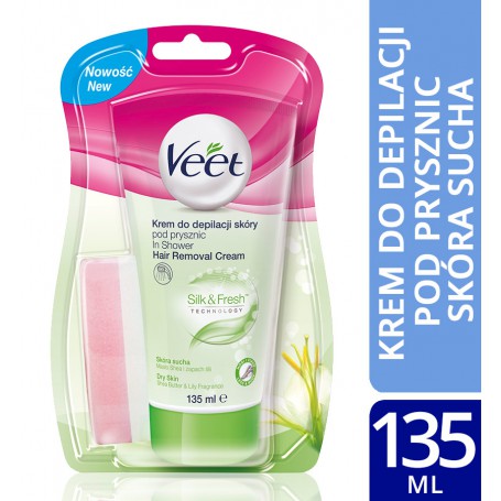 Veet krem do depilacji ciała pod prysznic skóra sucha 135ml