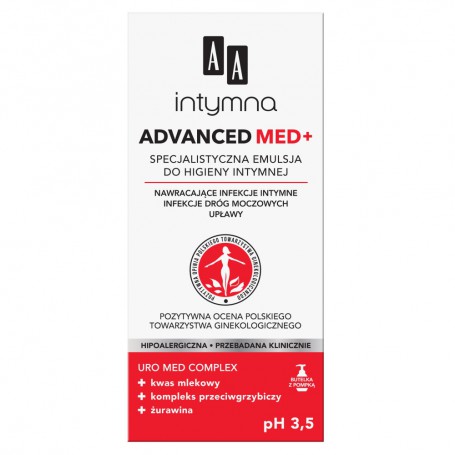 Intymna Advanced Med+ specjalistyczna emulsja do higieny intymne