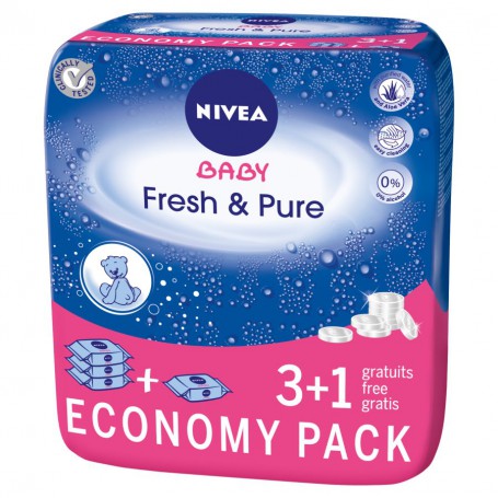 Baby Fresh & Pure chusteczki nawilżane dla dzieci i niemowląt 