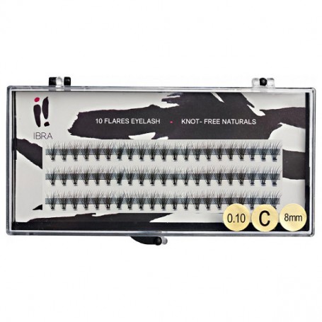 Kępki sztucznych rzęs Natural Knot-Free 0.10 C-8mm