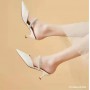 Women's Sandals Pumps Crystal Bow Knot Genuine Leather