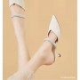Women's Sandals Pumps Crystal Bow Knot Genuine Leather