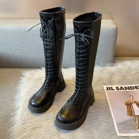 Women's High-Top Long-Barreled Knight Martin Boots