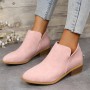 Women's Ankle Boots Fashion Pointed Toe Zipper Shoes