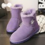 Women's Natural Fur Real Wool Ankle Snow Boots