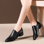 Women's Flat Shoes Plaid Pointed Toe PU Leather