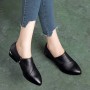 Women's Flat Shoes Plaid Pointed Toe PU Leather