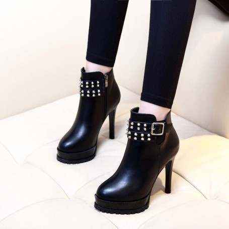 Women's Ankle Boots High Heels Pointed Toe Fashion