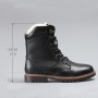 Men's Natural Wool Boots Genuine Cow Leather