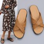 Women's Open Toe Slippers Vintage Anti-Slip Leather