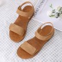 Women's Sandals PU Hook Loop Casual Soft Leather