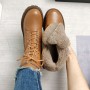 Women's Wool Fur Boots Leather Shoes
