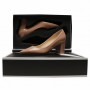 Women's Patent Leather Pumps Square High Heels Pointed Toe