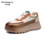 Women's Casual Sneakers National Style Leisure Slim Wedge