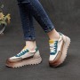 Women's Casual Sneakers National Style Leisure Slim Wedge