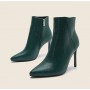 Women's Ankle Boots Pointed Toe Stone Pattern PU Sexy High Heels