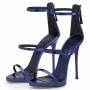 Women's Leather Sandals Ankle Strap High Heels