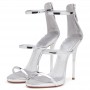 Women's Leather Sandals Ankle Strap High Heels