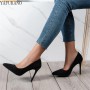 Women's Elegant High Heels Suede Stiletto Pointed Toe