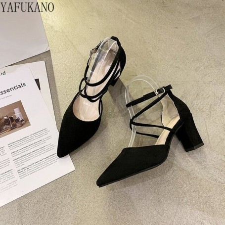 Women's Sandals Minimalist Cross Strap Pointed Toe