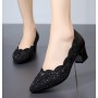 Women's Flat Genuine Leather Med Heels Shoes