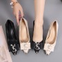 Women's High Heels Soft Leather Pointed Shoes