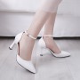 Pointed High Heel Buckle Up Sandal