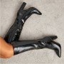 Women's Knee High Boots Sexy Pointed Toe Square Heels