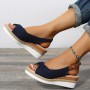 Women's Peep Toe Wedge Sandals