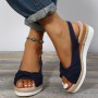 Women's Peep Toe Wedge Sandals
