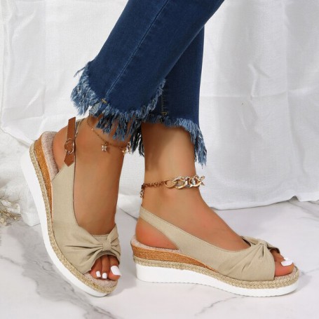 Women's Peep Toe Wedge Sandals