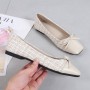 Plus Size 41 Ballerina Flats Round Toe Shoes Woman Tweed Comfortable Slip on Flat Shoes Ladies Maternity Classic Shoes