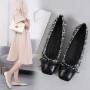 Plus Size 41 Ballerina Flats Round Toe Shoes Woman Tweed Comfortable Slip on Flat Shoes Ladies Maternity Classic Shoes
