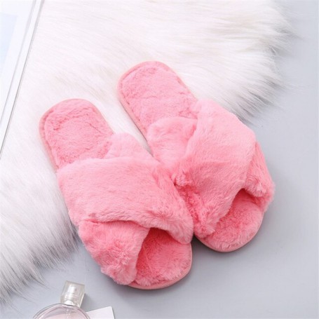 Women's House Slippers Faux Fur Fashion