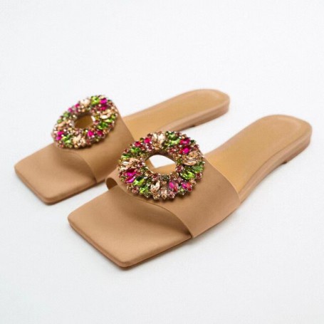 Women's Slippers Square Toe Fashion