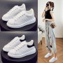 Women's Leather Platform Sneakers Casual Shoes