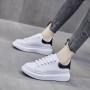 Women's Leather Platform Sneakers Casual Shoes