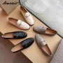 Women's British Style Soft Leather Flat Loafers