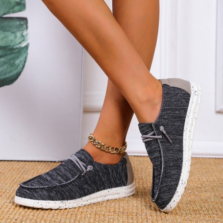Women's Knitted Mesh Dude Flat Shoes