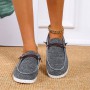 Women's Knitted Mesh Dude Flat Shoes