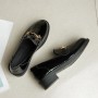 Women's Loafers Flat Shoes Leather Retro Fashion