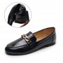 Women's Loafers Flat Shoes Retro Design Leather